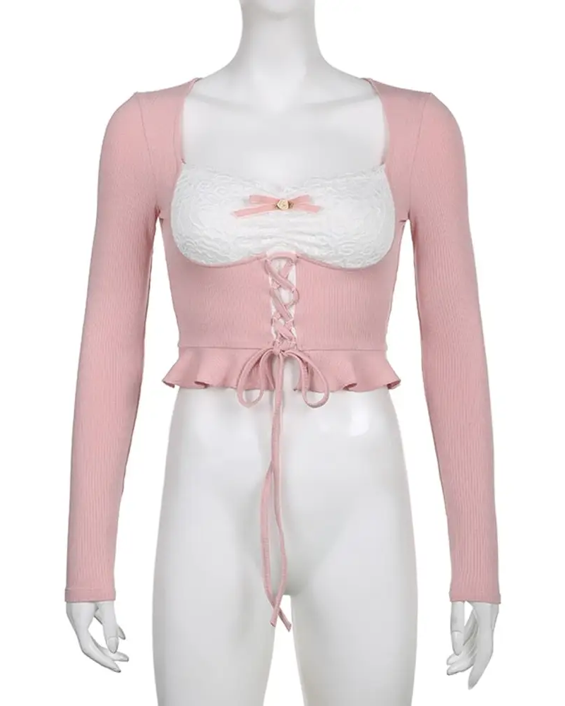 Lace Knit Princess Sweater for Cozy Angelcore and Fairycore Styles - shirt