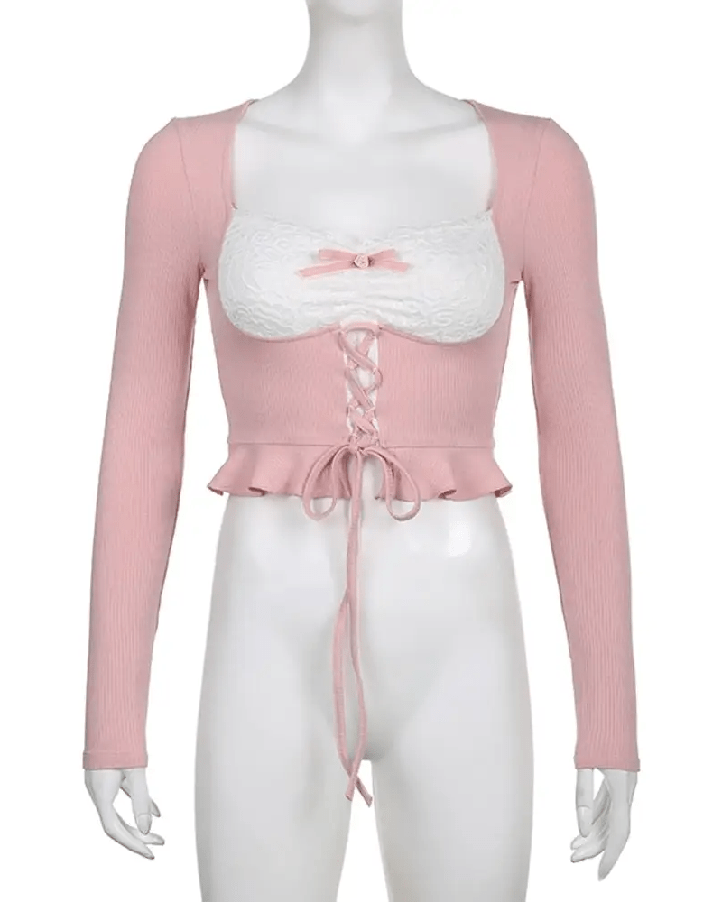 Lace Knit Princess Sweater for Cozy Angelcore and Fairycore Styles - Cosparty