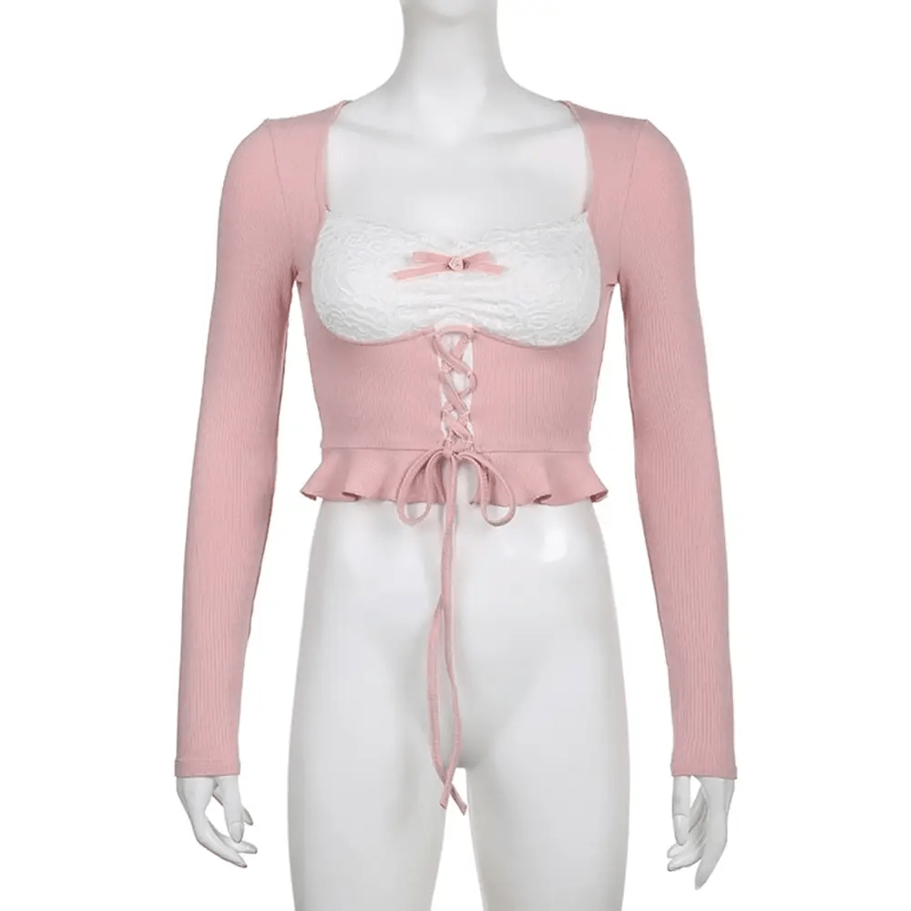 Lace Knit Princess Sweater for Cozy Angelcore and Fairycore Styles - Cosparty