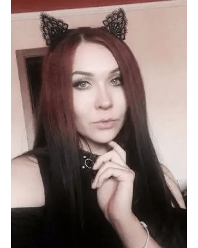 Lacy Cat Ear Headband with Black Lace Embellishments - Cosparty