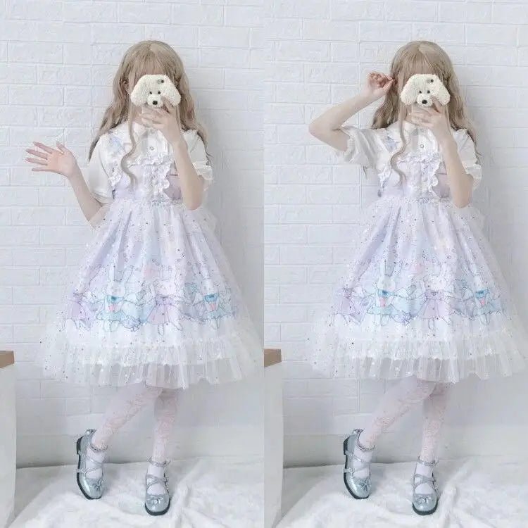 Lavender Bunny Lolita Dress for Kawaii Princesses and Dance Lovers - Cosparty