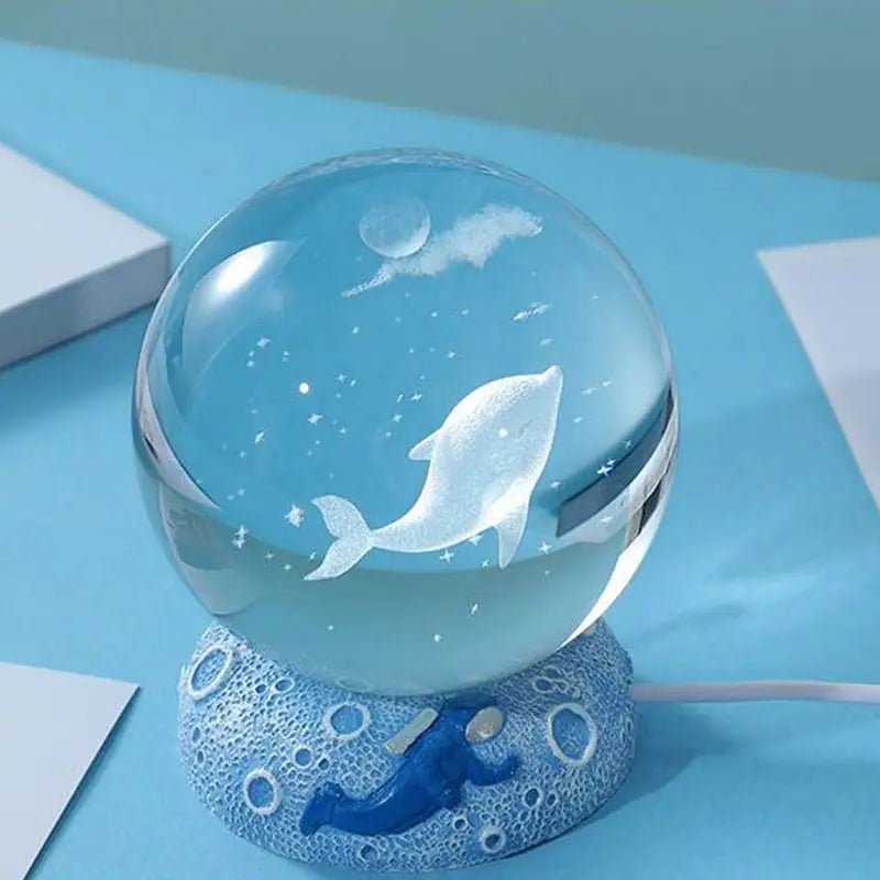 LED Aquamarine Life Snowglobe for Enchanting Underwater Ambiance - Cosparty