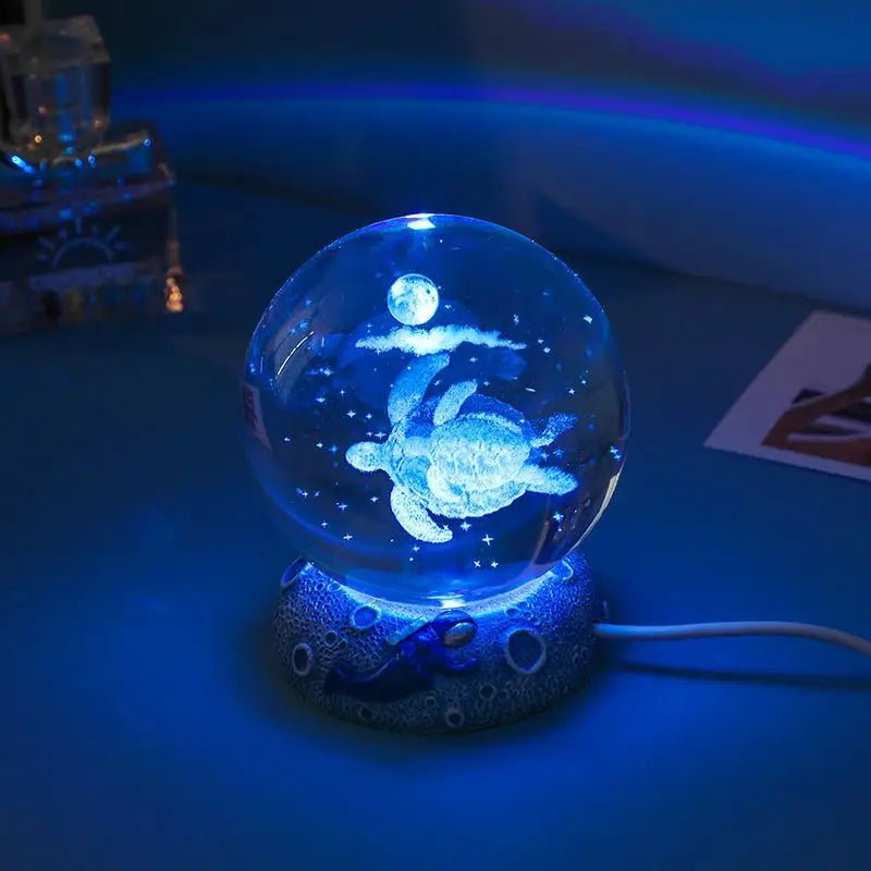 LED Aquamarine Life Snowglobe for Enchanting Underwater Ambiance - Cosparty