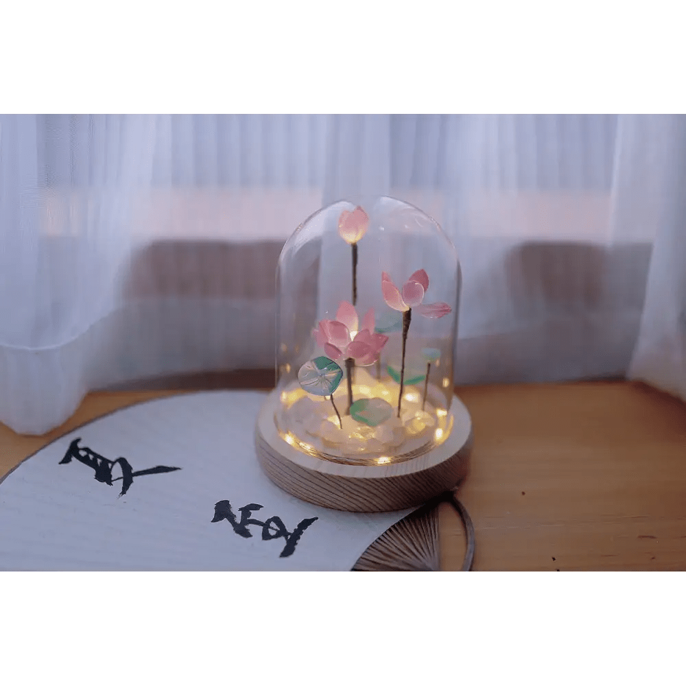 LED Lotus Night Light Lamp with Elegant Floral Design - Cosparty