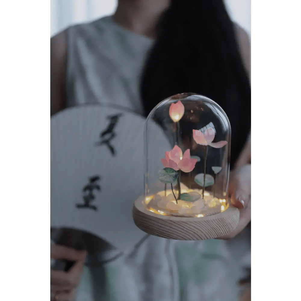 LED Lotus Night Light Lamp with Elegant Floral Design - Cosparty