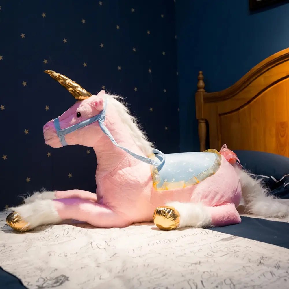 Life - Size Fluffy Unicorn Stuffed Animal for Imaginative Play - Cosparty