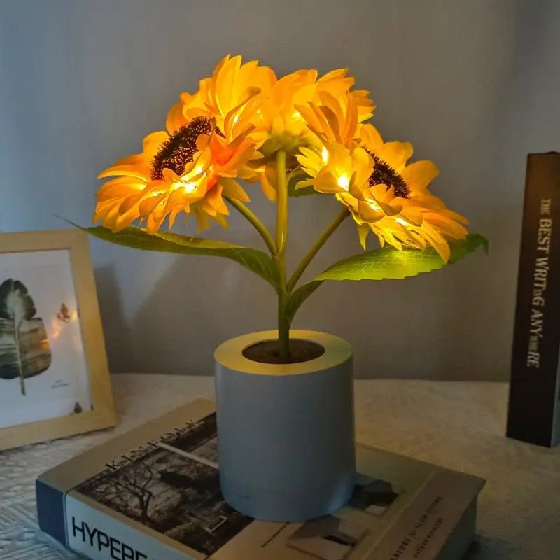 Light - Up Sunflower Desk Lamp for a Whimsical Cottagecore Touch - Cosparty