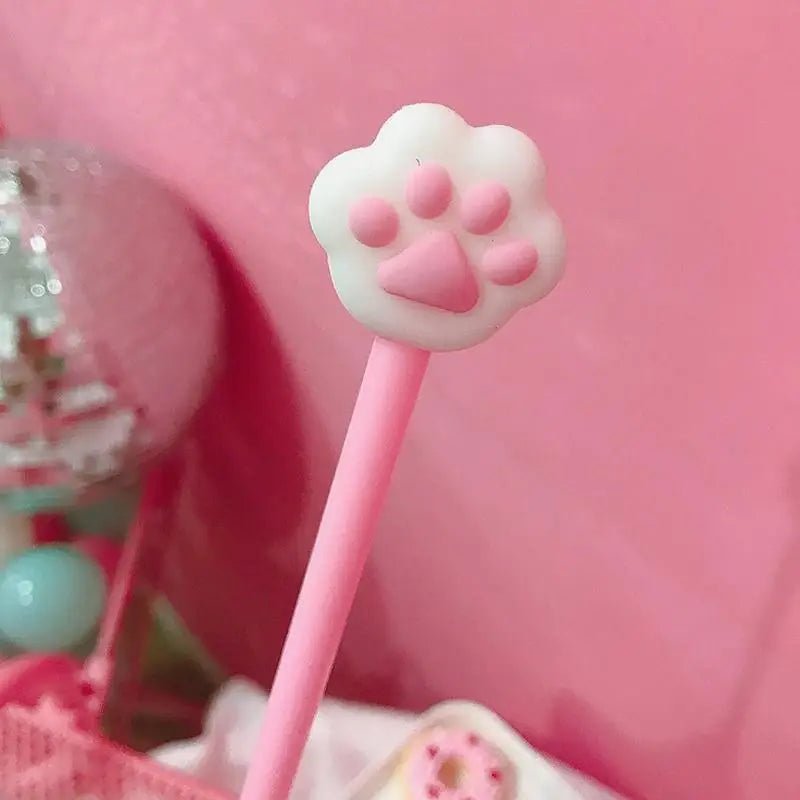 Little Paw Gel Pens in Pink and White Kawaii Styles Now In Stock - Cosparty