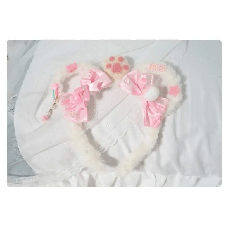 Lolita Bear Headband for Kawaii Cosplay Sweet Baby Ears Products - Cosparty