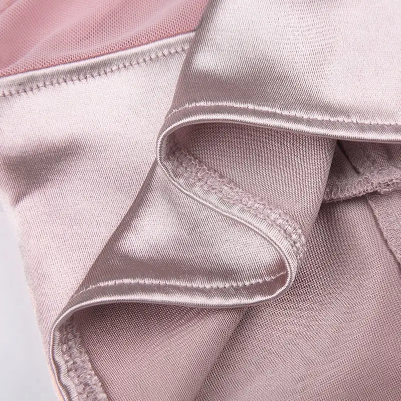 Long Sleeve Satin Bustier Crop Top for Angelcore and Fairycore - Cosparty