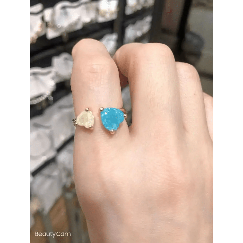 Lovestruck Spiral Ring with Pink Hearts and Stars - Cosparty