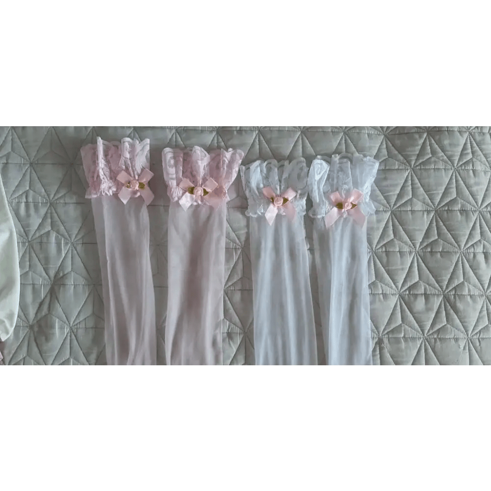 Luxurious Babygirl Stockings with Satin Silk Bow Details - Cosparty