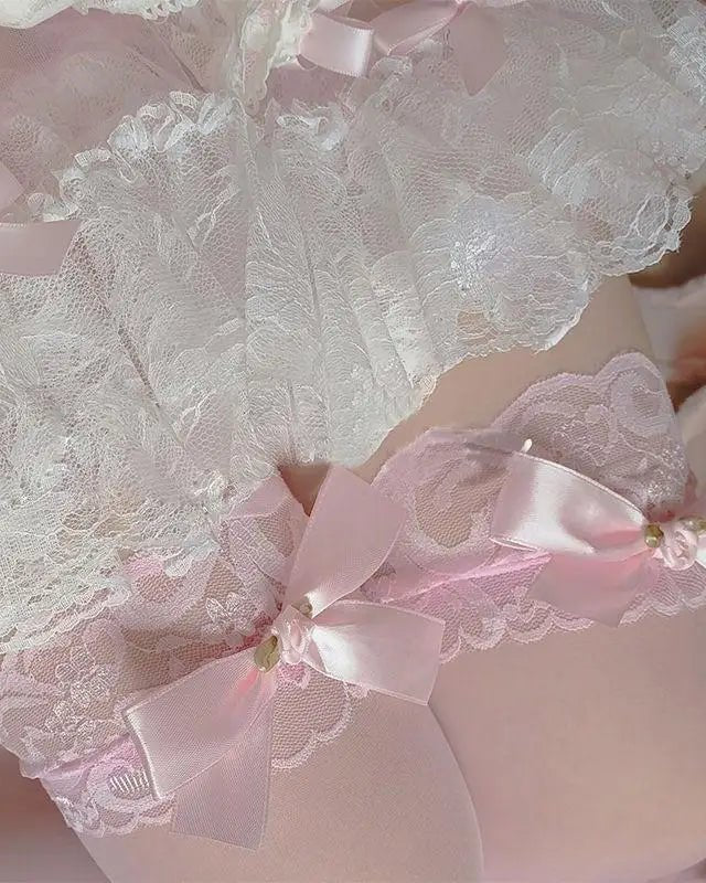 Luxurious Babygirl Stockings with Satin Silk Bow Details - Cosparty