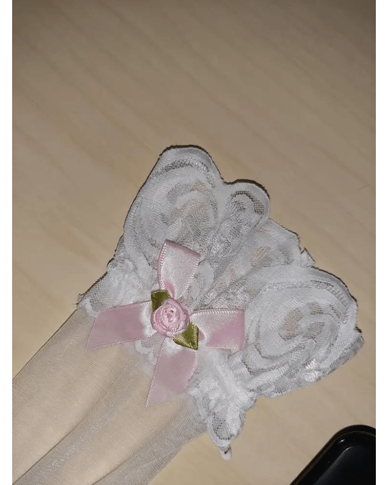 Luxurious Babygirl Stockings with Satin Silk Bow Details - Cosparty