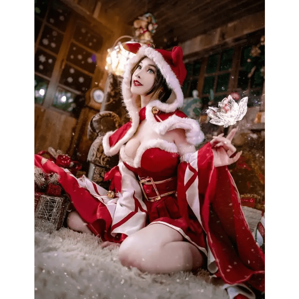 Luxurious Santa Clause Kimono Cosplay Set for 80 - 85cm Bust and Waist - Cosparty