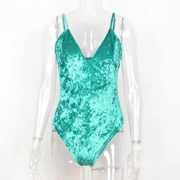 Luxurious Velvet Velour Piece Bodysuit for Ultimate Comfort - Cosparty