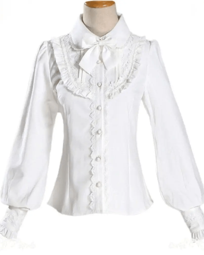 Luxurious Victorian - Era Regal Blouse with Traditional Lolita Details - Cosparty