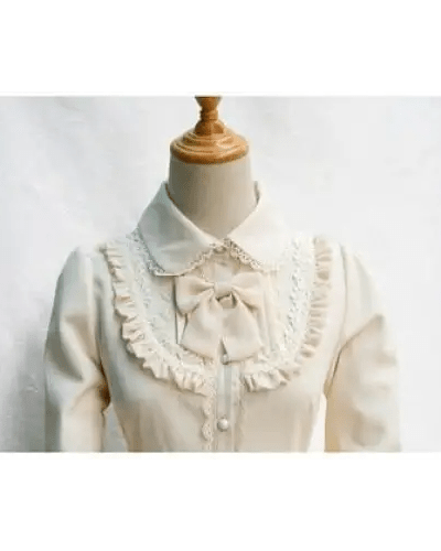 Luxurious Victorian - Era Regal Blouse with Traditional Lolita Details - Cosparty