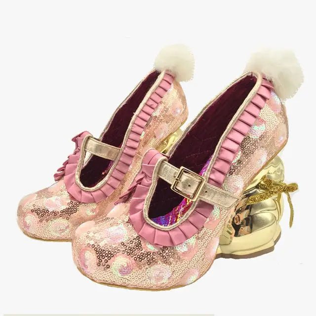 Luxury 3D Bunny Platform Shoes in Quality Vegan Leather - Cosparty