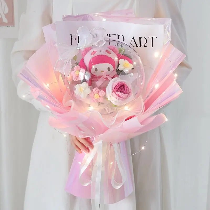Luxury Floral Kawaii Plush Bouquets with Sanrio Characters - Cosparty