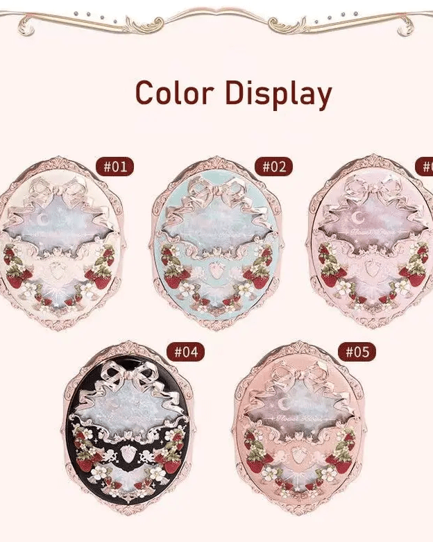 Luxury Glittering Strawberry Blush Compact for Your Vanity - Cosparty