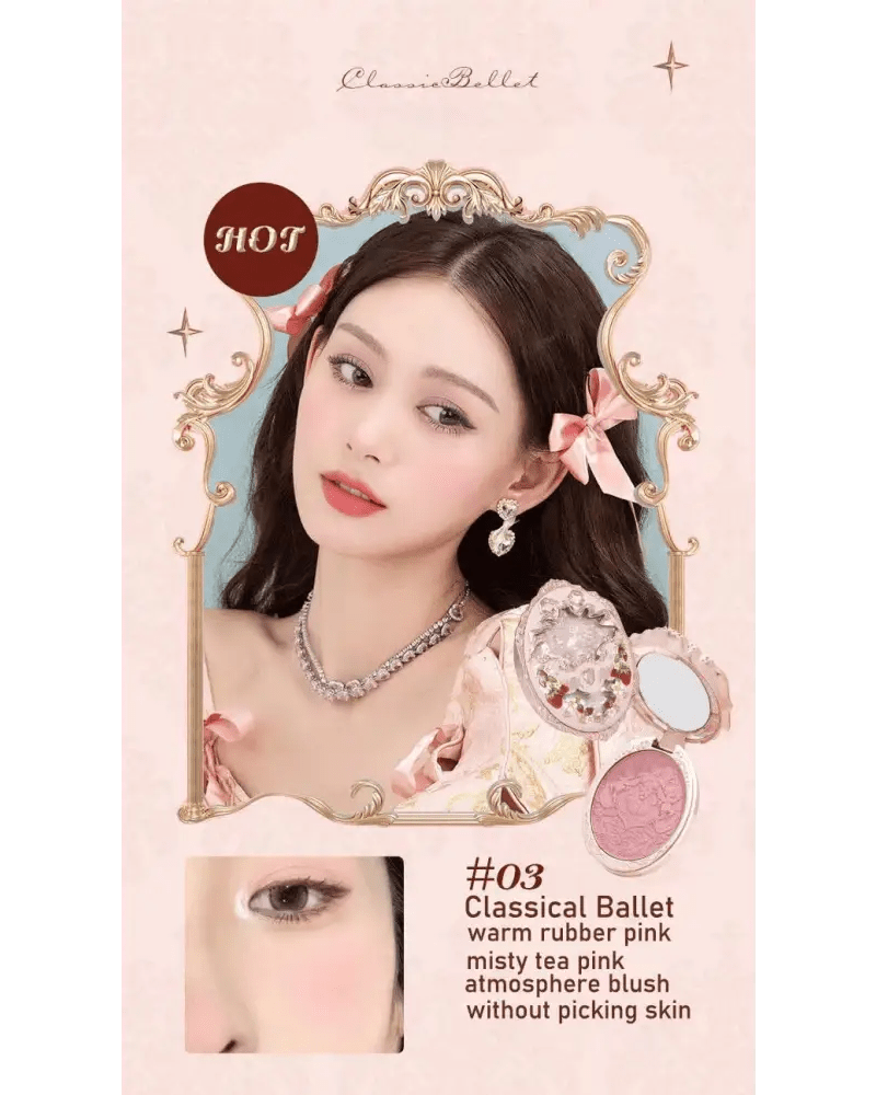 Luxury Glittering Strawberry Blush Compact for Your Vanity - Cosparty