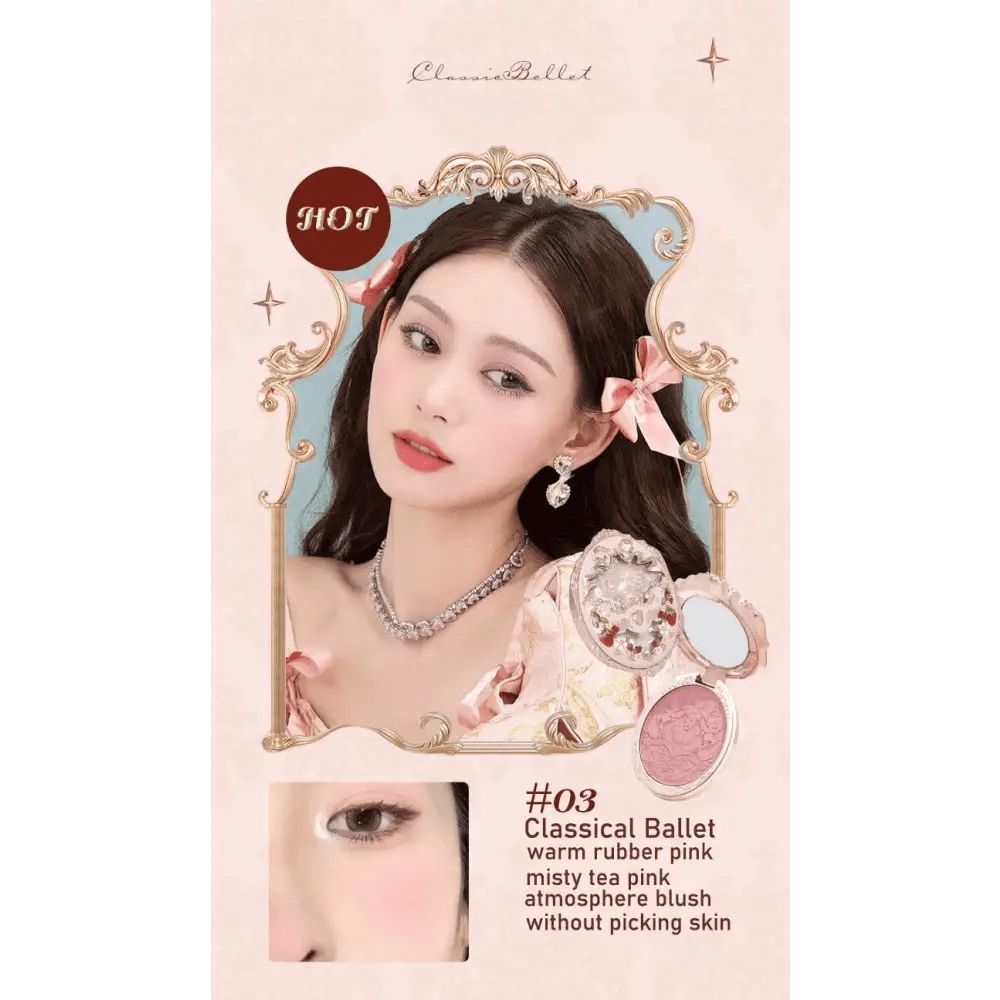 Luxury Glittering Strawberry Blush Compact for Your Vanity - Cosparty