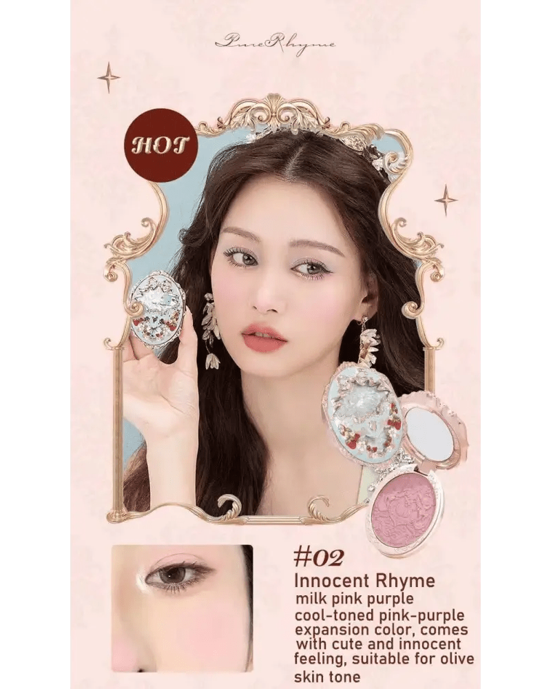 Luxury Glittering Strawberry Blush Compact for Your Vanity - Cosparty