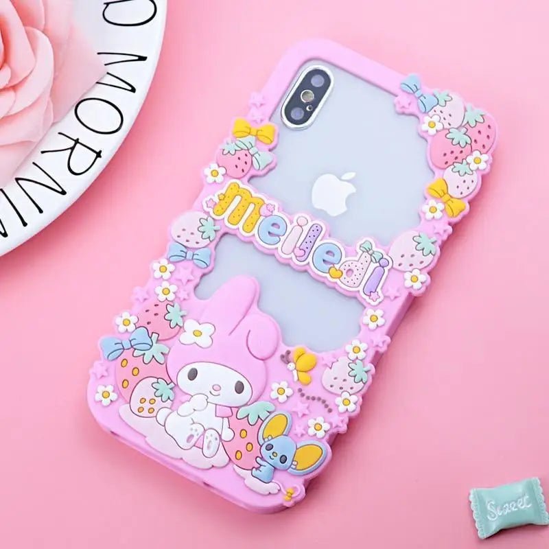 Luxury My Melody Bunny iPhone Case with Peekaboo Design - Cosparty
