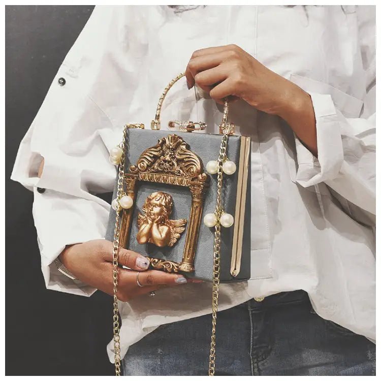Luxury Vintage Victorian Angel Handbag with Cherub Design - Cosparty