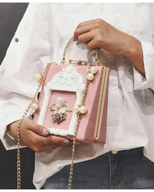 Luxury Vintage Victorian Angel Handbag with Cherub Design - Cosparty