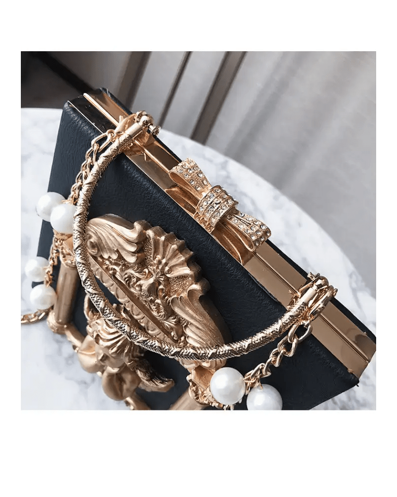 Luxury Vintage Victorian Angel Handbag with Cherub Design - Cosparty