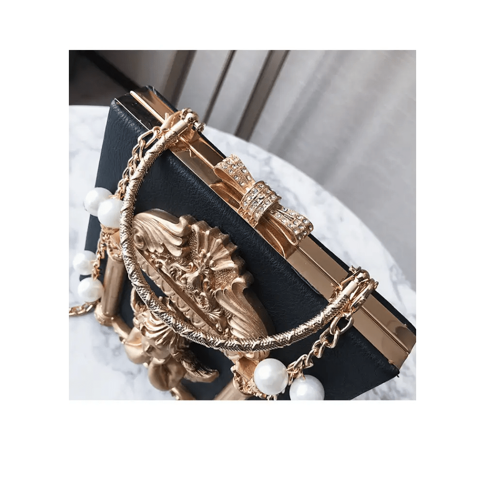 Luxury Vintage Victorian Angel Handbag with Cherub Design - Cosparty