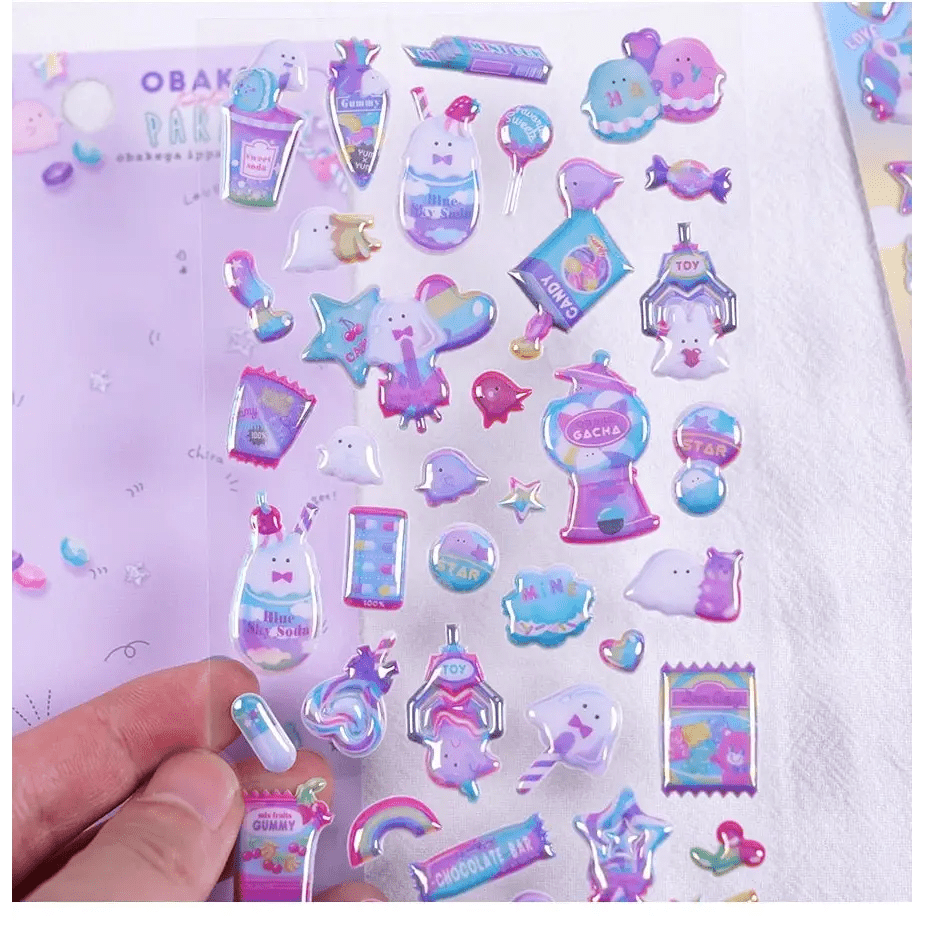 Magic Kingdom 3D Puffy Glitter Stickers - Cosparty