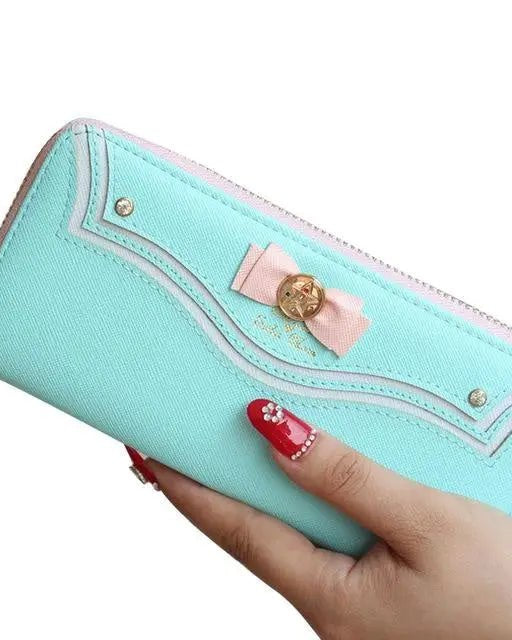 Magical Girl Inspired Zipper Clutch Wallet in Sailor Scout Style - Cosparty