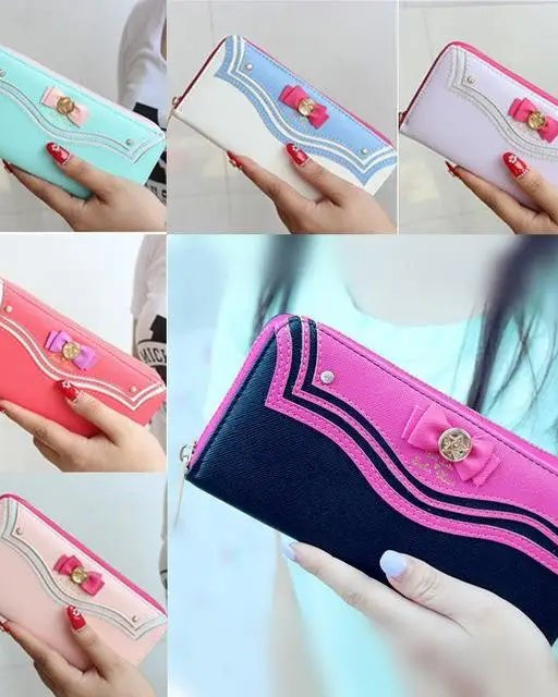 Magical Girl Inspired Zipper Clutch Wallet in Sailor Scout Style - Cosparty