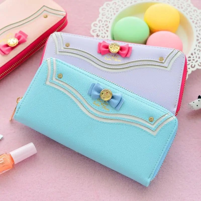 Magical Girl Inspired Zipper Clutch Wallet in Sailor Scout Style - Cosparty