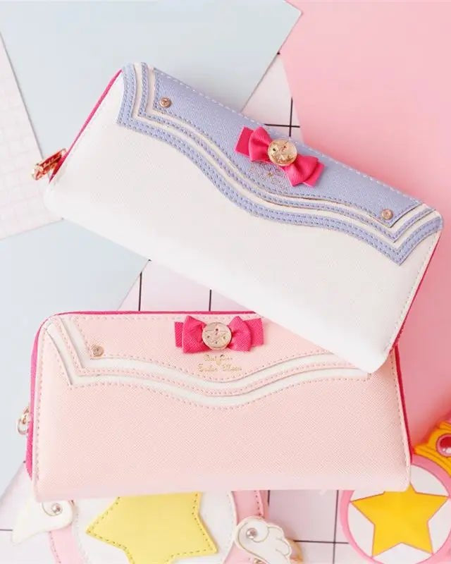 Magical Girl Inspired Zipper Clutch Wallet in Sailor Scout Style - Cosparty