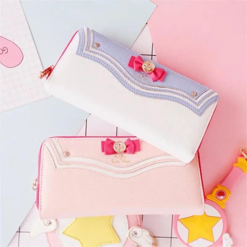 Magical Girl Inspired Zipper Clutch Wallet in Sailor Scout Style - Cosparty