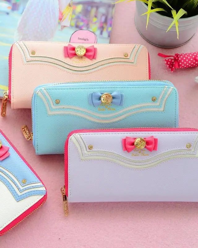 Magical Girl Inspired Zipper Clutch Wallet in Sailor Scout Style - Cosparty