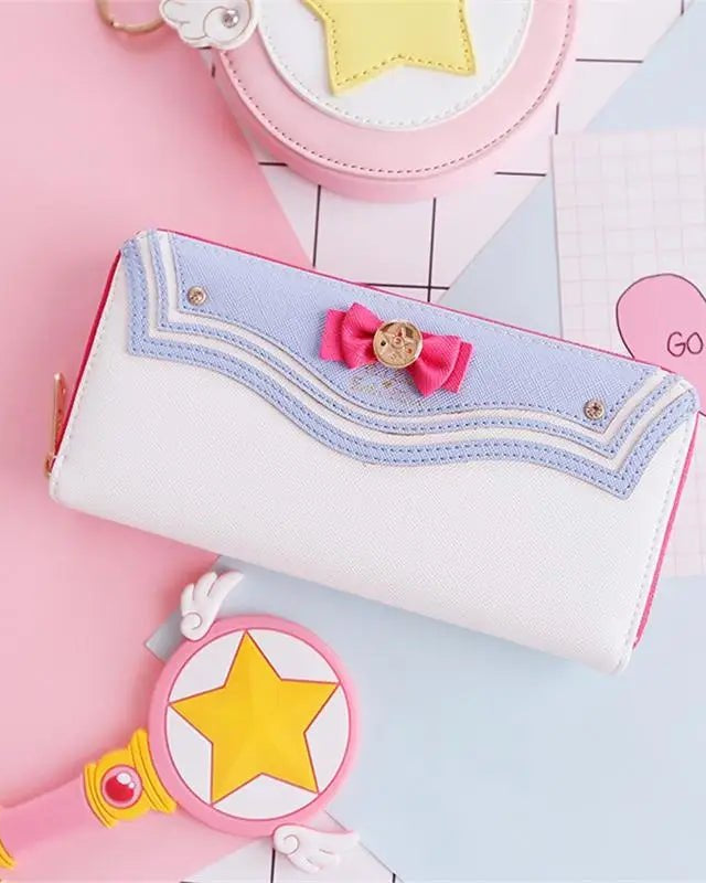 Magical Girl Inspired Zipper Clutch Wallet in Sailor Scout Style - Cosparty