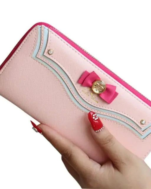 Magical Girl Inspired Zipper Clutch Wallet in Sailor Scout Style - Cosparty