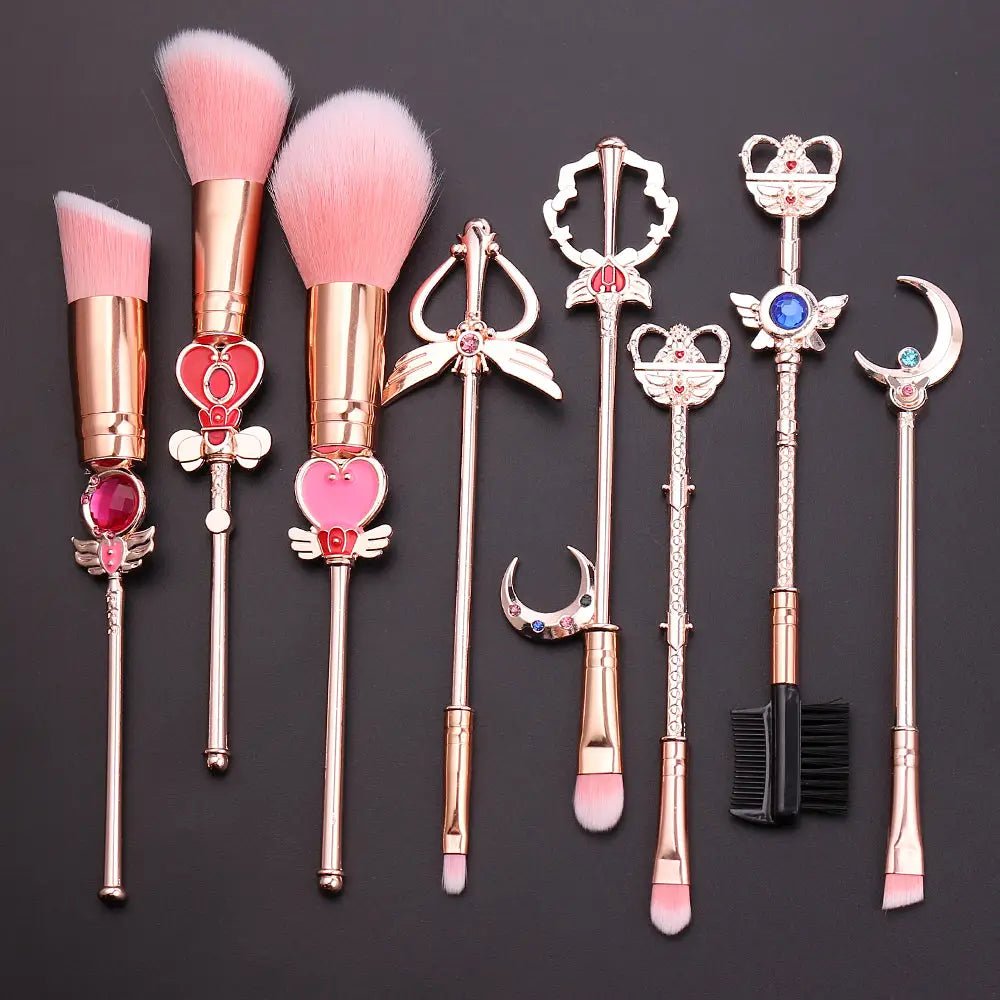 Magical Girl Wand Inspired 8 Piece Makeup Brush Set - Cosparty