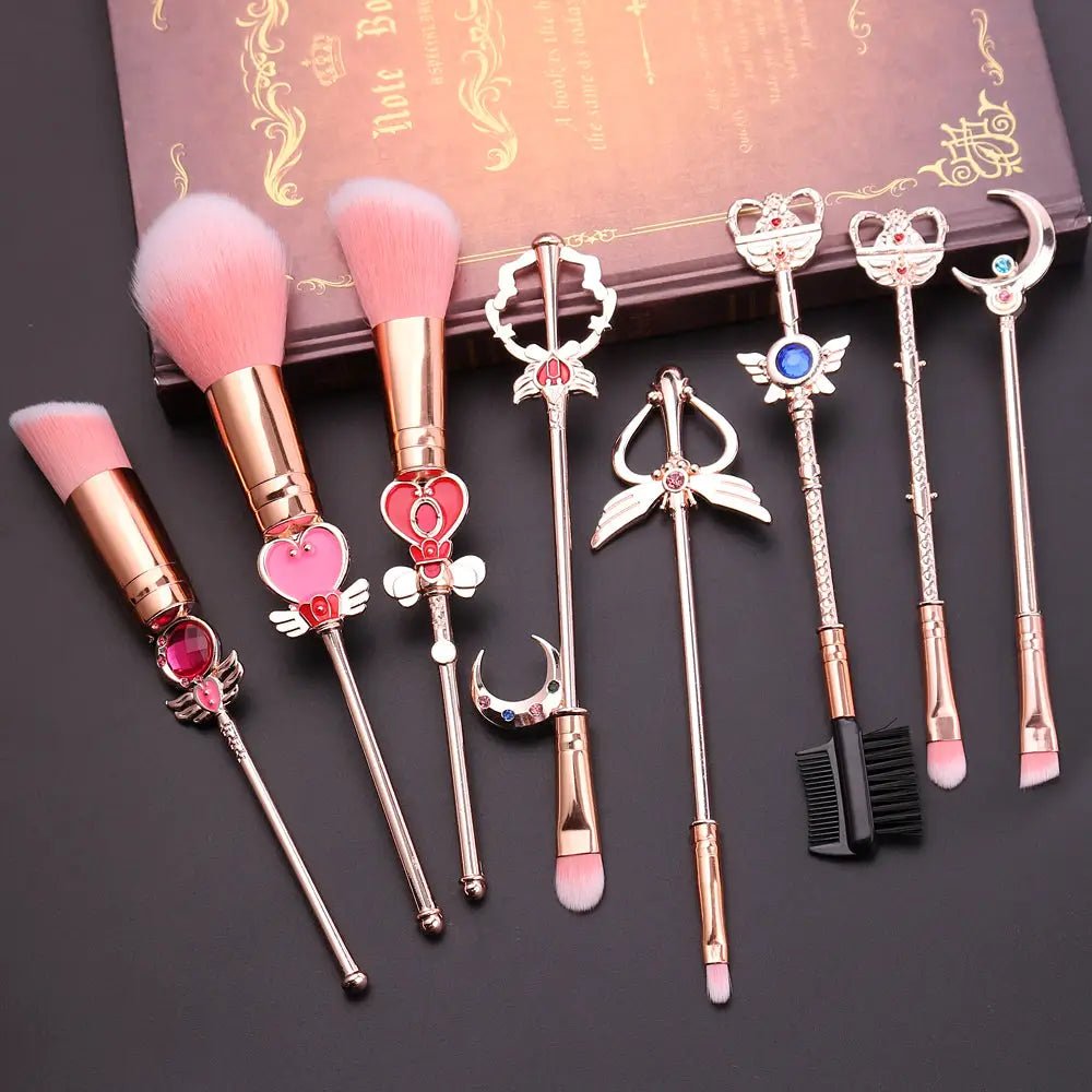 Magical Girl Wand Inspired 8 Piece Makeup Brush Set - Cosparty