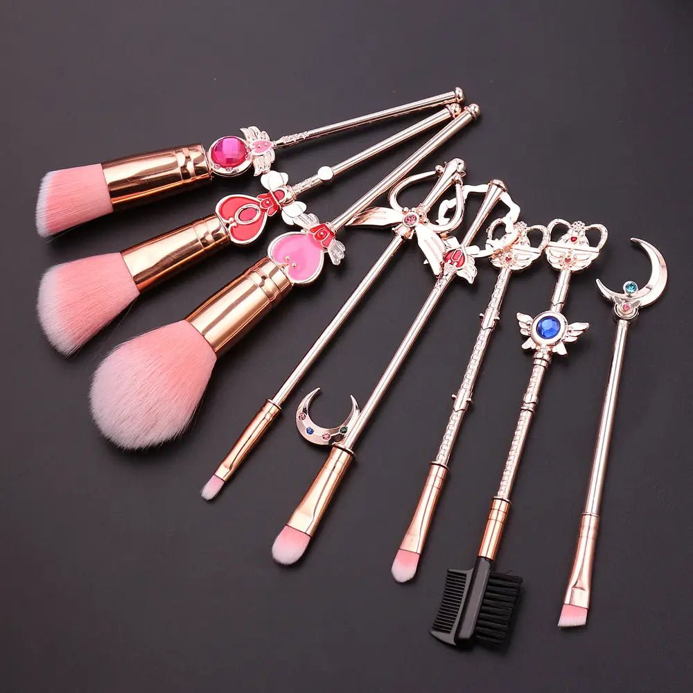 Magical Girl Wand Inspired 8 Piece Makeup Brush Set - Cosparty
