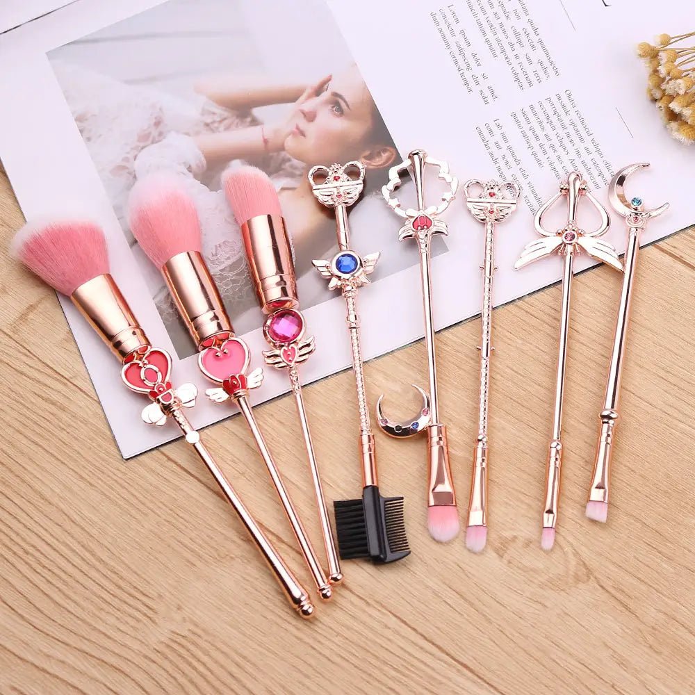 Magical Girl Wand Inspired 8 Piece Makeup Brush Set - Cosparty