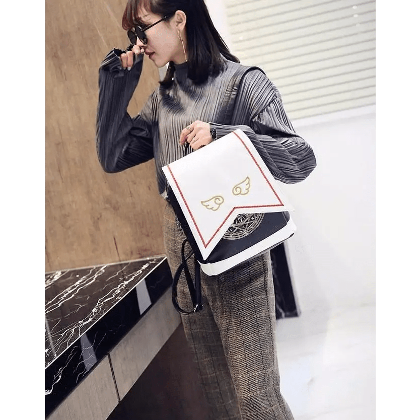 Magical School Girl Backpack with Vibrant Embroidery and Stunning Details - Cosparty