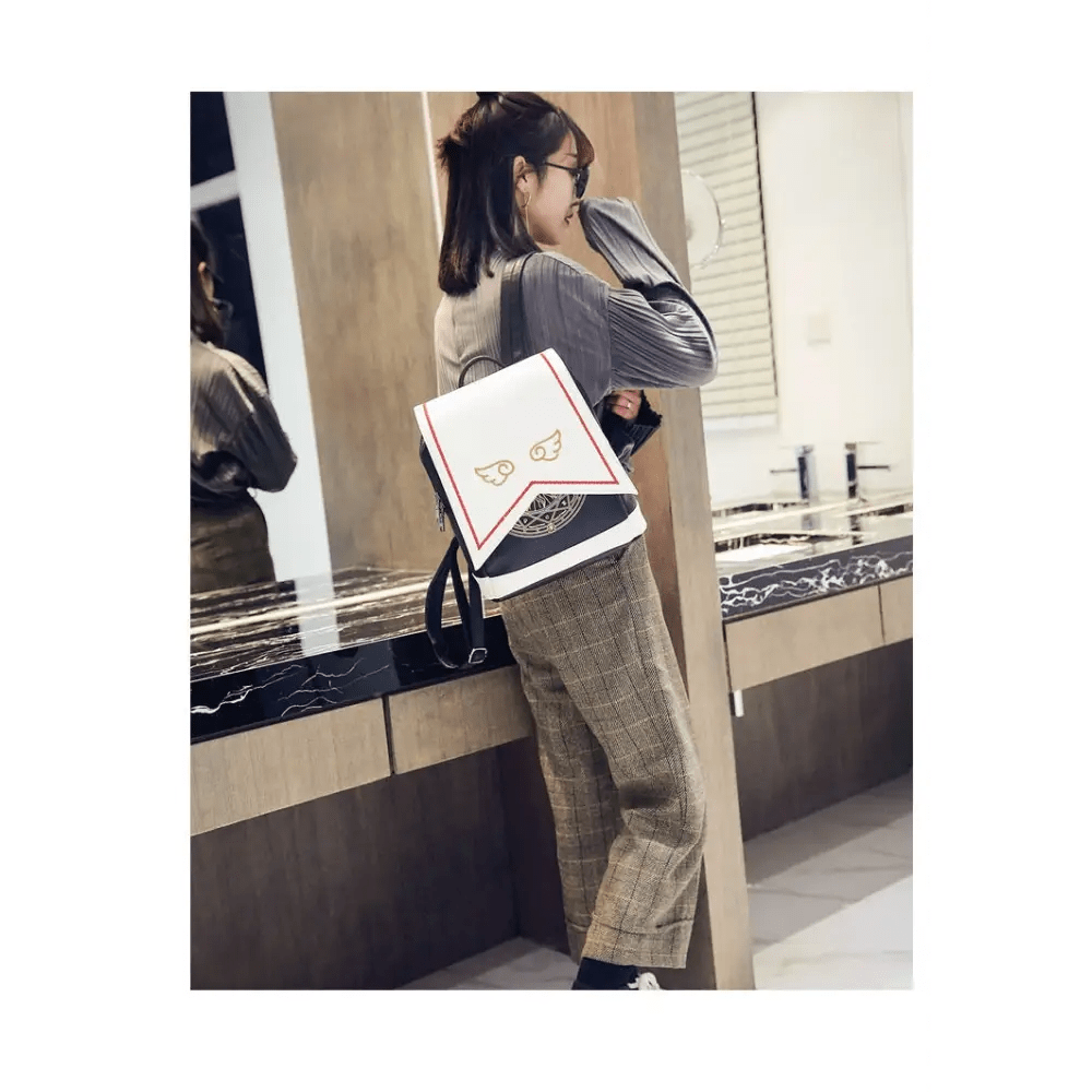 Magical School Girl Backpack with Vibrant Embroidery and Stunning Details - Cosparty