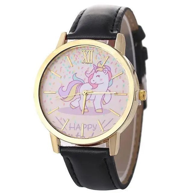 Magical Unicorn Wrist Watch with Gold Plated Hardware and Vegan Leather - Cosparty