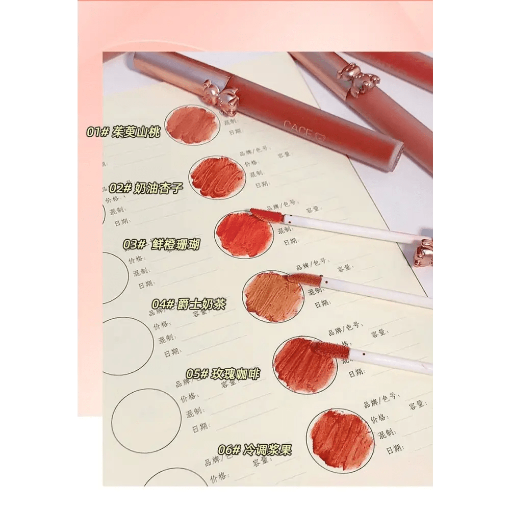 Matte Velvet Bear Liquid Lipstick in Adorable Rose Gold Packaging - Cosparty